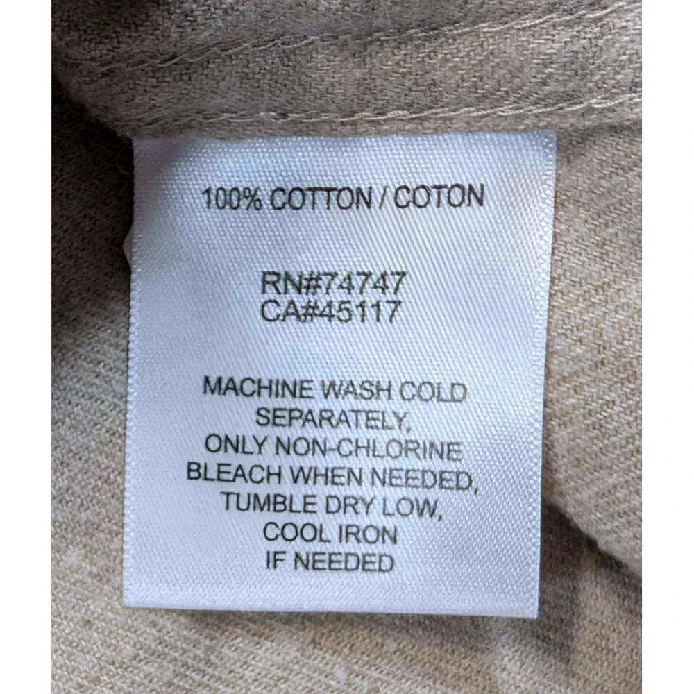 Red Head Shirt Mens 2XL Tan Cotton  Button‎ Up  Long Sleeve Outdoor Work